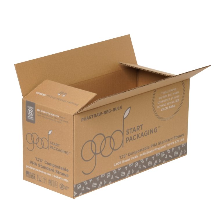 regular slotted container box with the top open